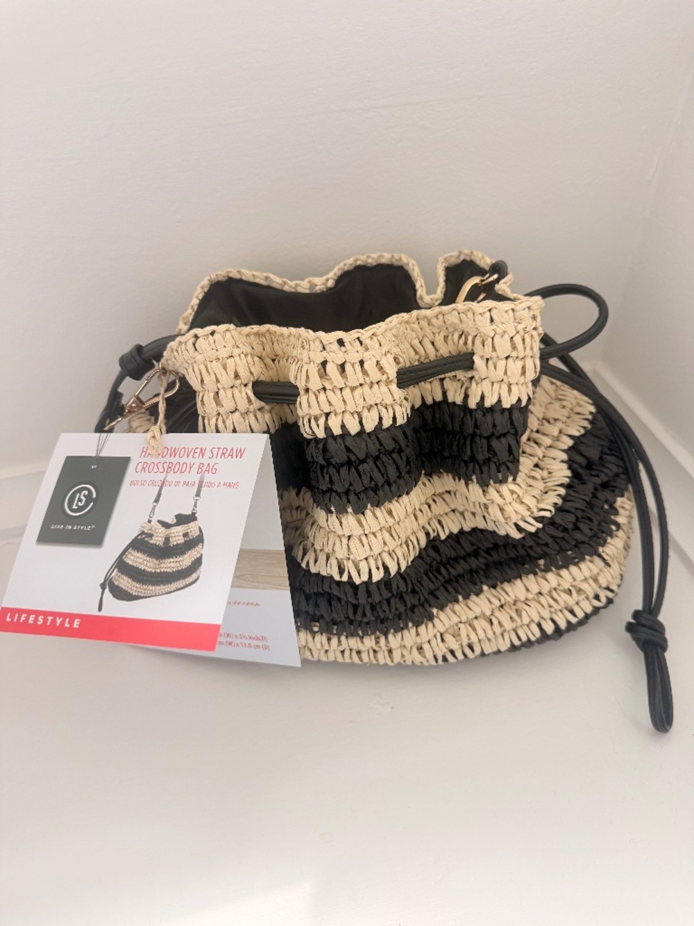 Handwoven Straw Crossbody Bag